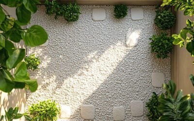 Galets blancs pour aménagement jardin : idées déco et conseils pour vos massifs