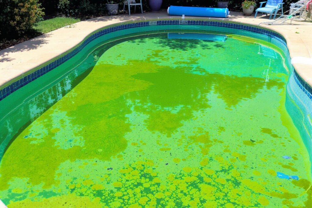 Eau verte piscine
