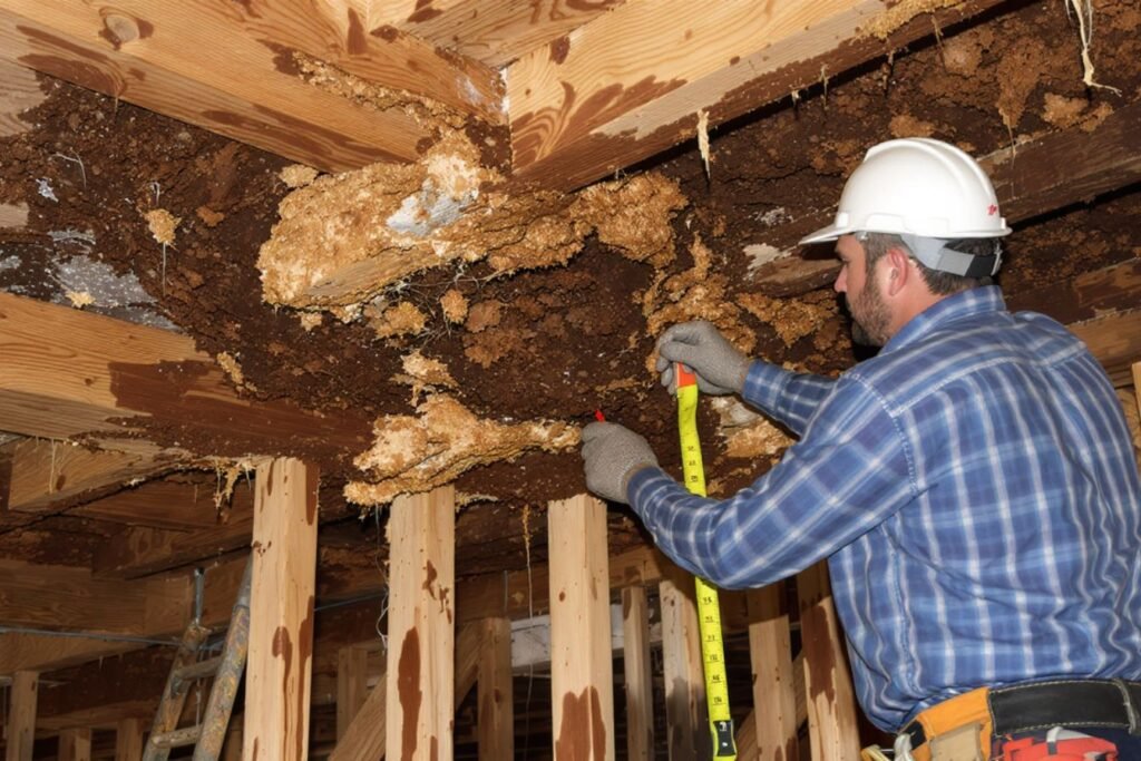 Mérule sur bois de chauffage