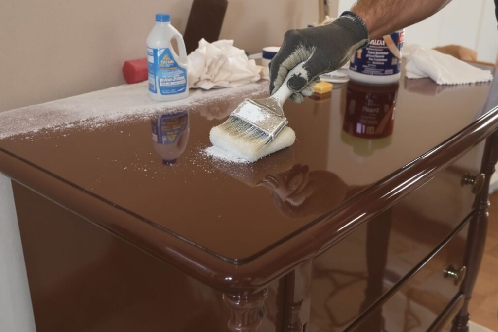 repeindre un meuble laqué