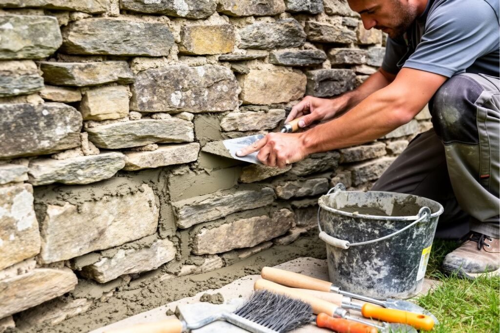 Consolider un mur en pierre