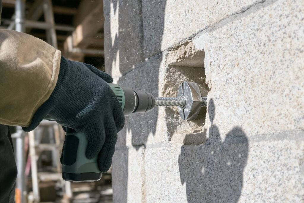 Cheville parpaing creux