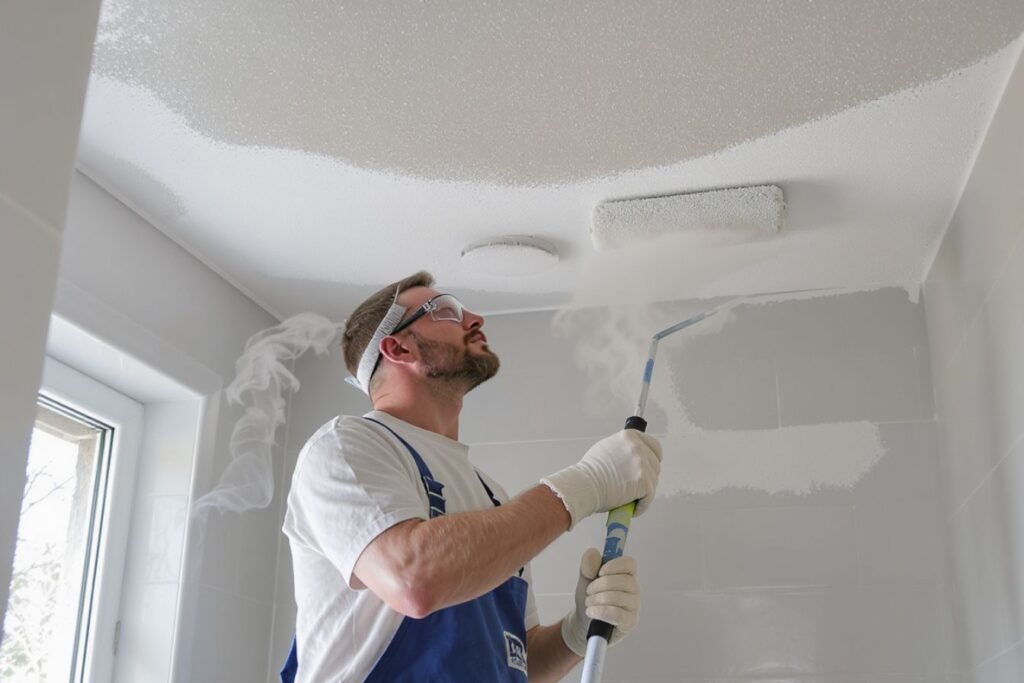 Quelle peinture choisir pour un plafond de salle de bain humide