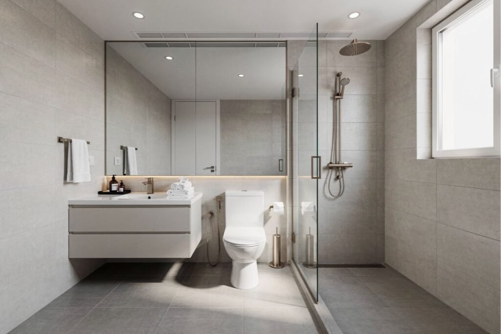 Toilette dans la salle de bain