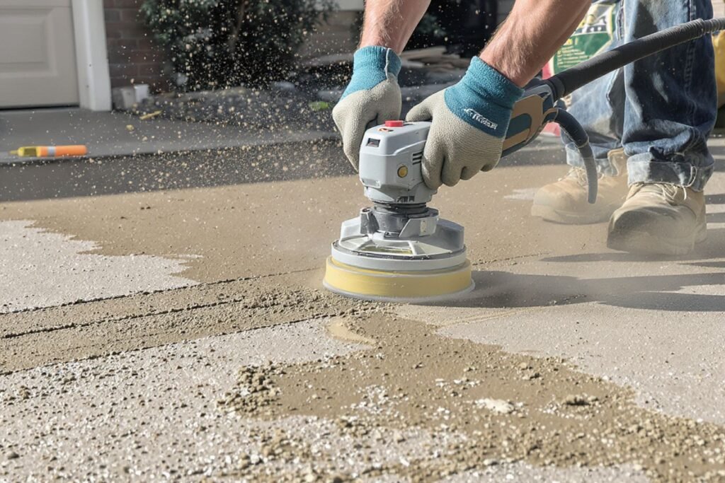 lisser du béton sec