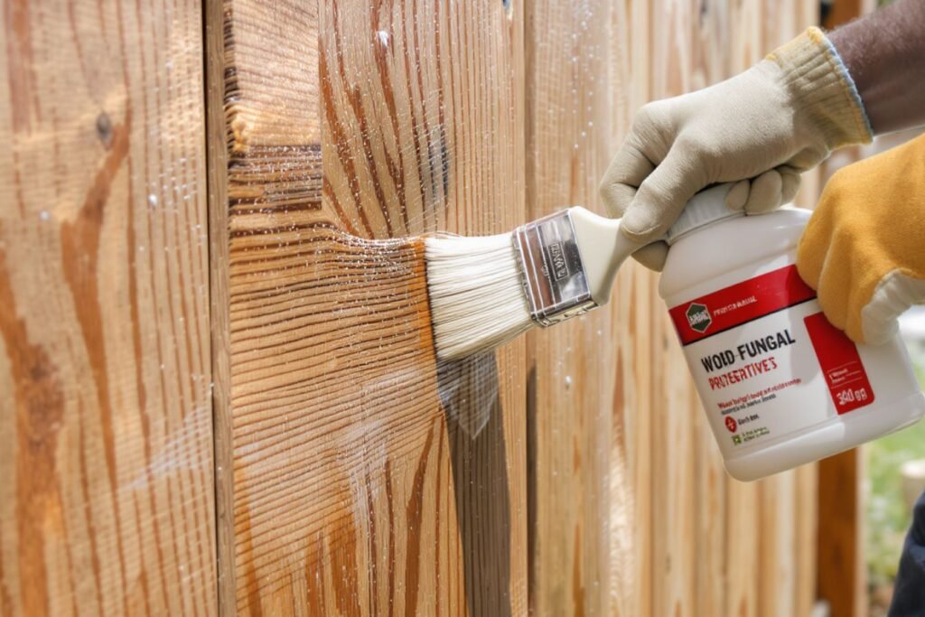 traiter le bois contre les champignons