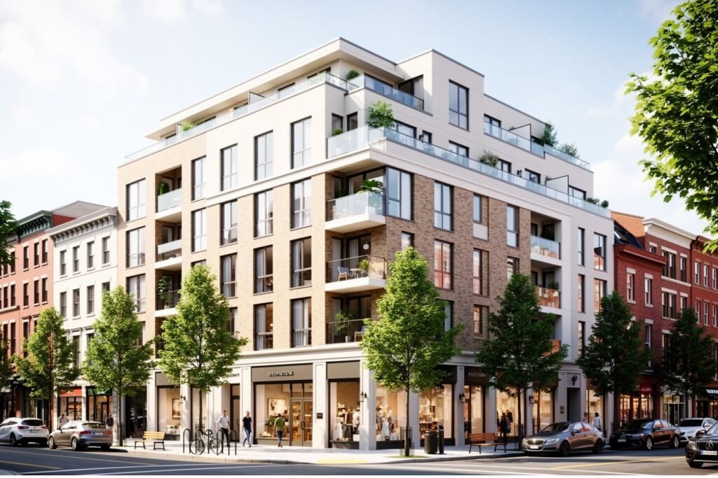 Immeuble dans une rue