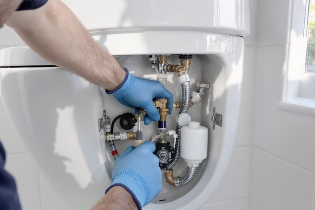 Régler la hauteur de chasse d'eau d'un WC suspendu