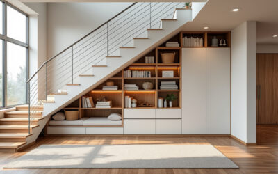Aménager sous un escalier ouvert : idées pratiques et rangement malin