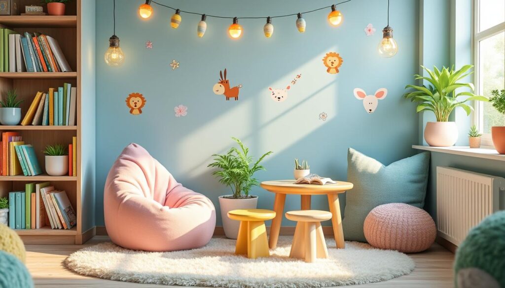 découvrez des idées déco pour créer un coin lecture enfant à la fois cosy et ludique, favorisant l'imagination et le plaisir de la lecture.