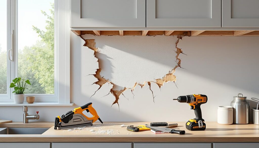 découvrez des solutions efficaces et durables pour réparer et renforcer un meuble haut de cuisine arraché du placo, afin d'assurer sécurité et stabilité à votre installation.