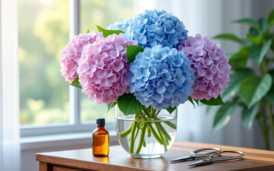 Comment conserver des fleurs d&rsquo;hortensia fraîches plus longtemps en vase