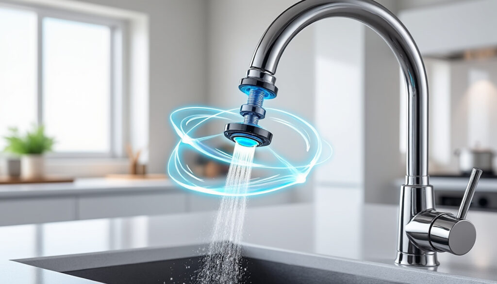 découvrez notre embout de robinet de cuisine pivotant à 360°, conçu pour économiser l'eau tout en facilitant vos tâches quotidiennes. pratique et écologique, il s'adapte parfaitement à votre robinet pour un usage optimal.