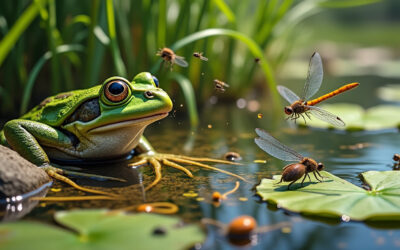 Que mange une grenouille dans un bassin : aliments et habitudes
