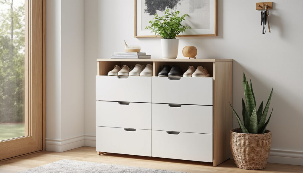 découvrez le meuble à chaussures nano, un rangement compact et pratique idéal pour optimiser l'espace de votre entrée tout en gardant vos chaussures organisées.