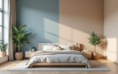 Peinture chambre adulte 2 couleurs : idées et combinaisons tendances